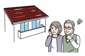 雨漏りを心配する夫婦